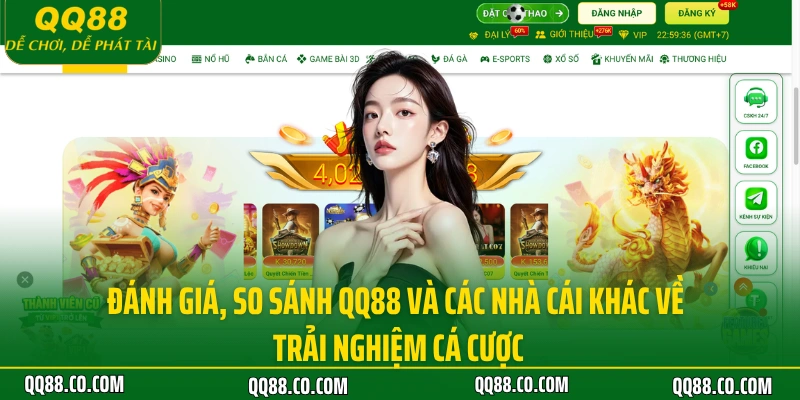 So Sánh QQ88 Và Các Nhà Cái Khác: Đâu Mới Là Địa Điểm Lý Tưởng? 2 Đánh giá, so sánh QQ88 và các nhà cái khác về trải nghiệm cá cược